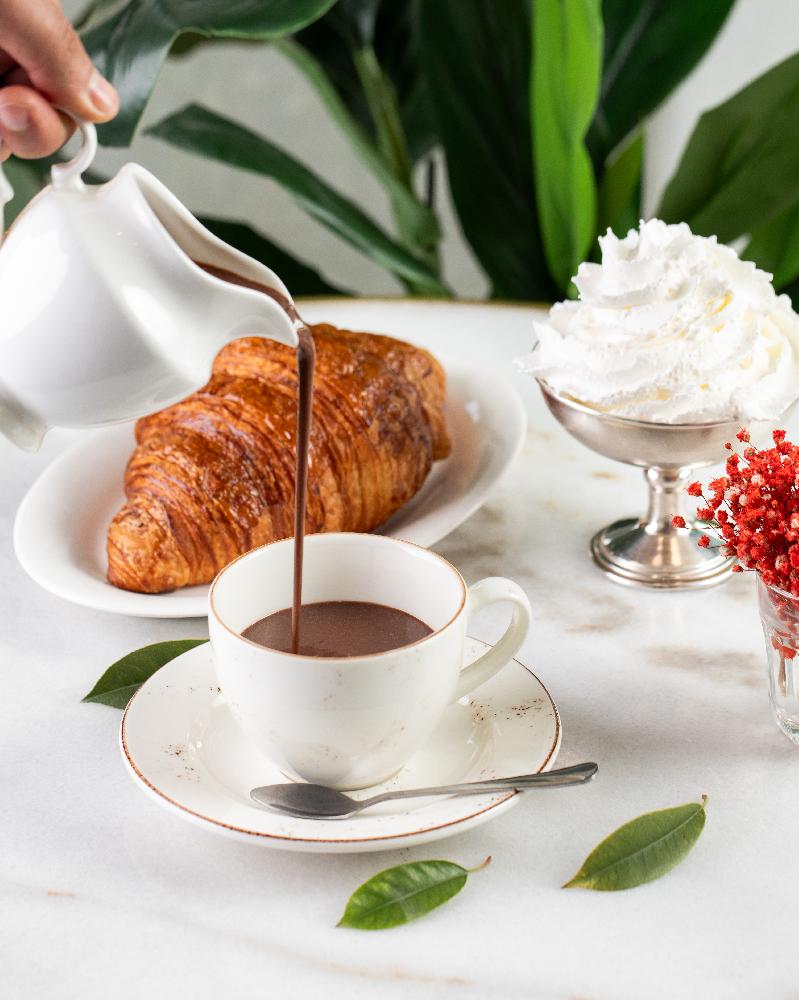 Croissant With Hot Chocolate