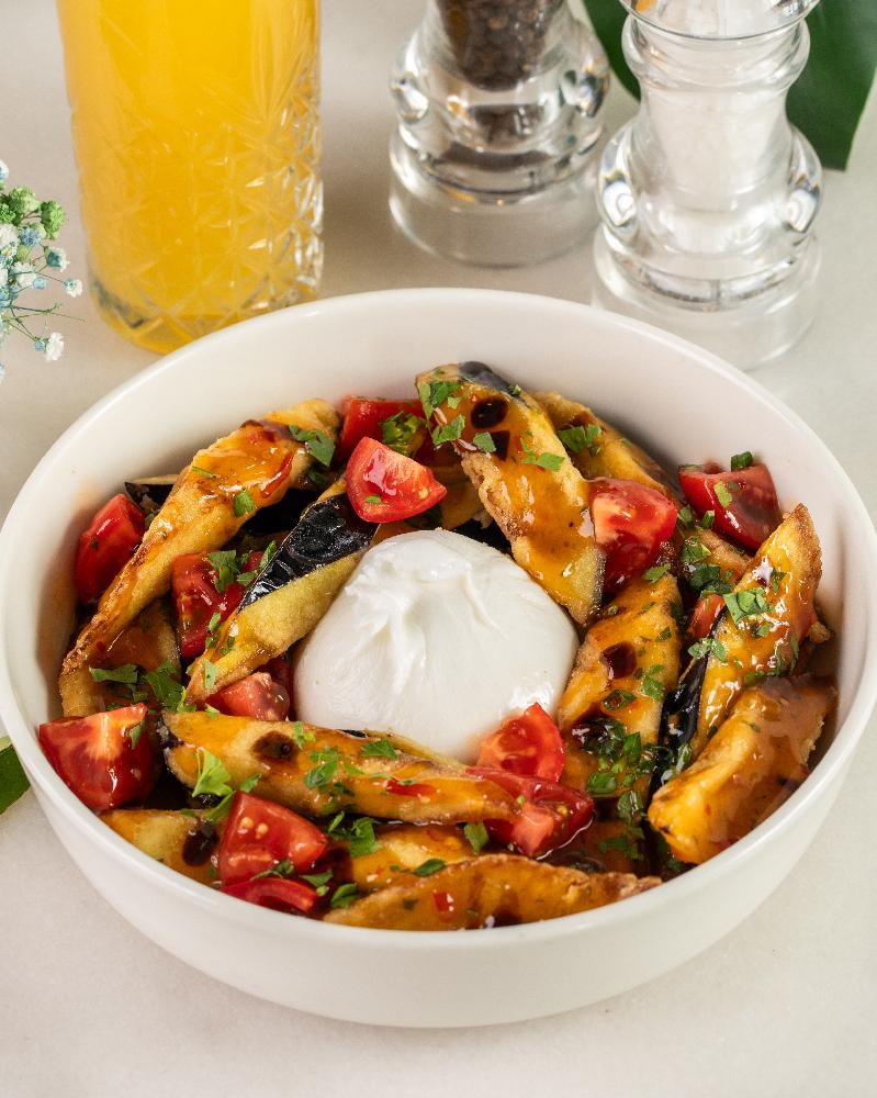 Crispy Eggplant with Buratta