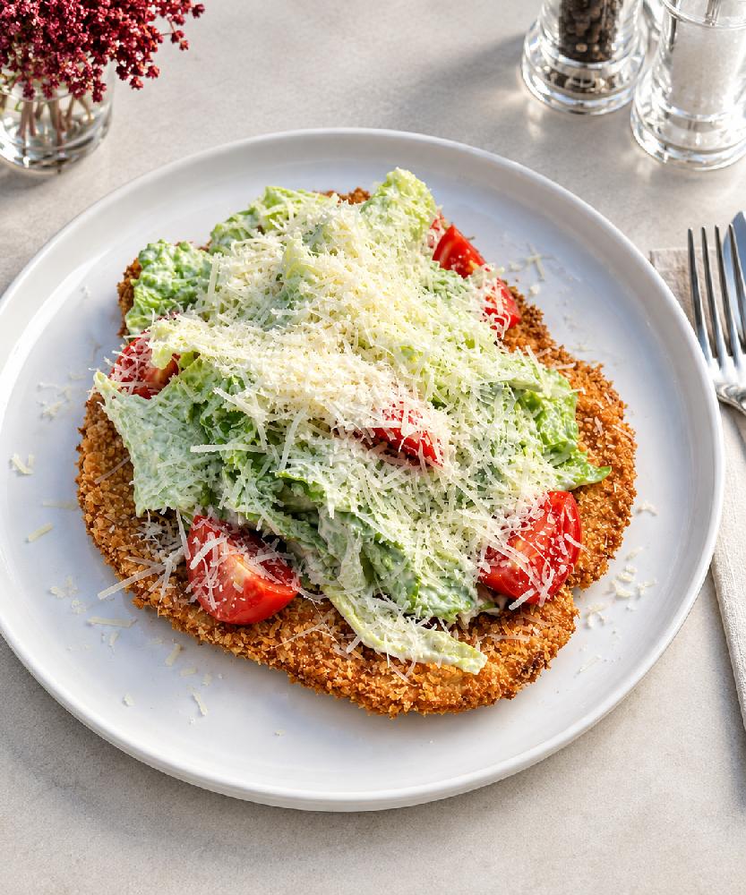 Schnitzel Caesar Salad